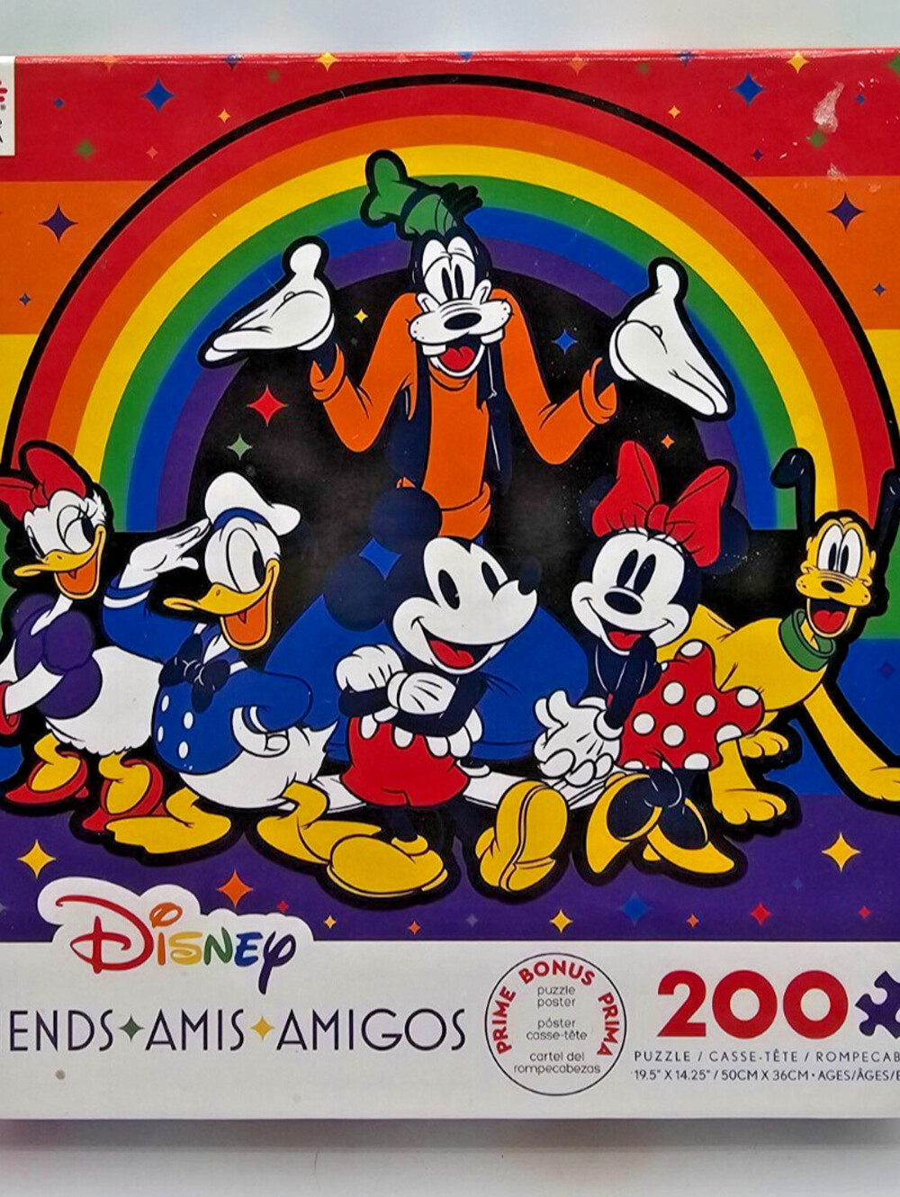 Ceaco Disney Pride "Rainbow Friends" 200-piece oversized jigsaw puzzle